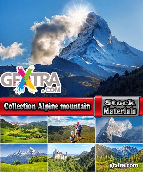 Collection Alps Alpine mountain cliff top resort mountain field meadow landscape 25 HQ Jpeg