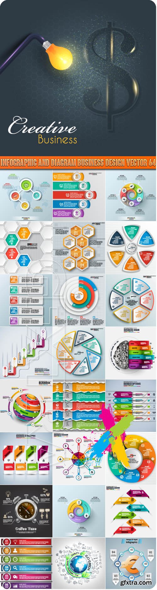 Infographic and diagram business design vector 64