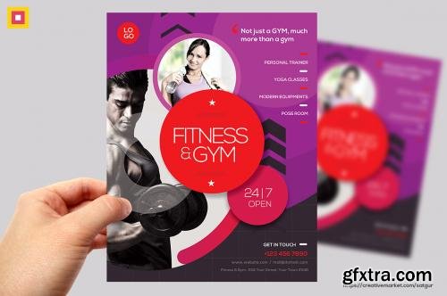 CreativeMarket Fitness Flyer / Gym Flyer V13 607712