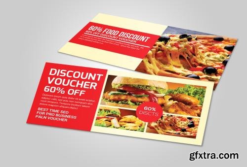 CreativeMarket Food Gift Voucher Template 620818