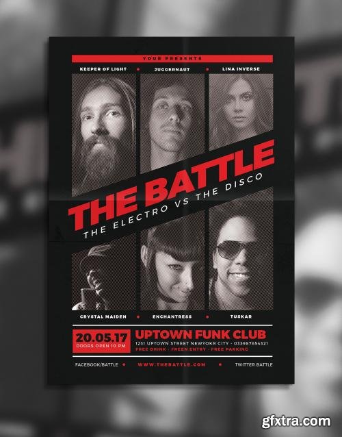 CreativeMarket Music Battle Flyer 621169