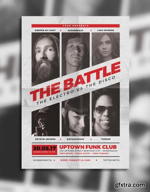 CreativeMarket Music Battle Flyer 621169