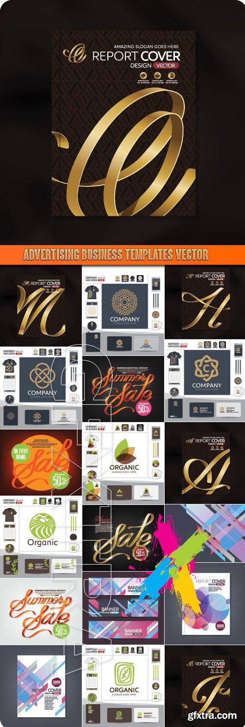 Advertising business templates vector