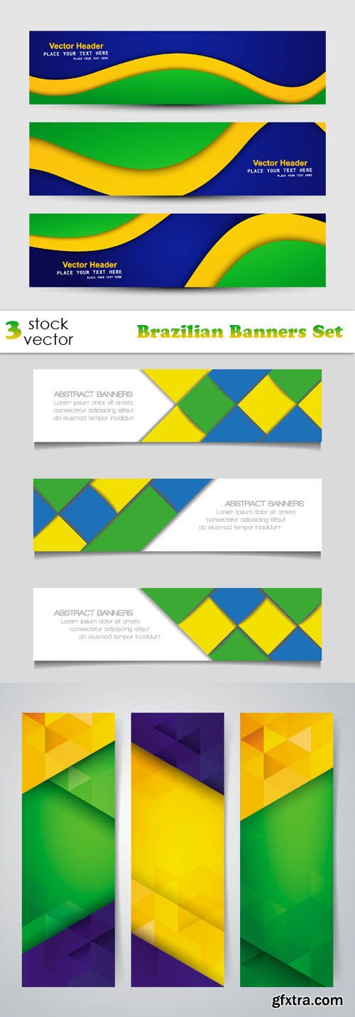 Vectors - Brazilian Banners Set