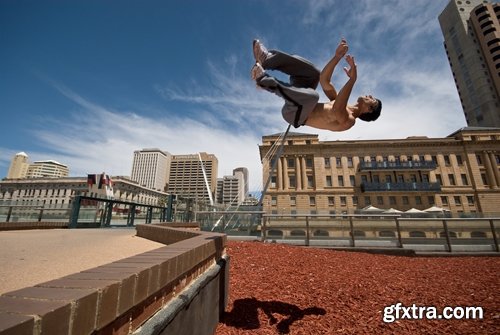 Collection parkour jump to overcome obstacles in the city stunt 25 HQ Jpeg