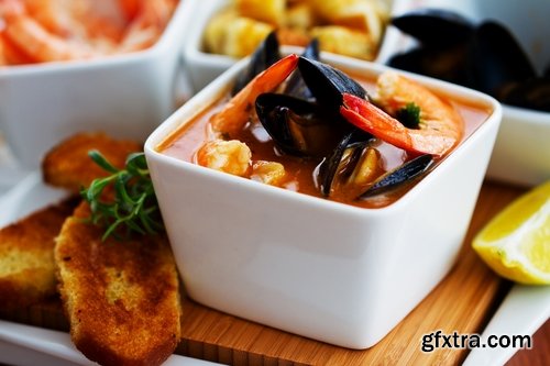 Collection of seafood soup mussel crab octopus shrimp 25 HQ Jpeg