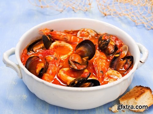 Collection of seafood soup mussel crab octopus shrimp 25 HQ Jpeg