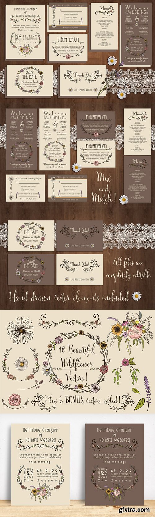 Wildflower Wedding Invitation Suite - CM 219148