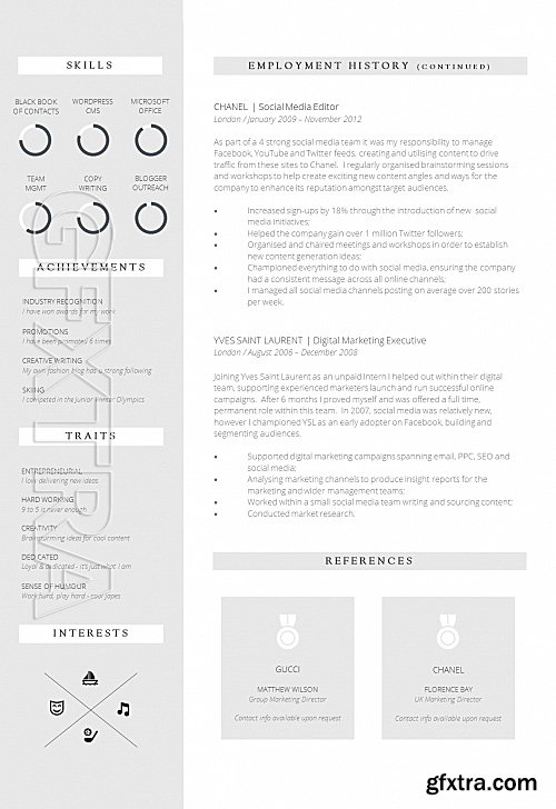 CM - Creative Resume Template Chancery 624541