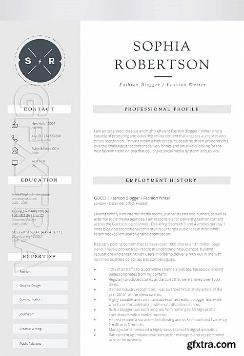 CM - Creative Resume Template Chancery 624541