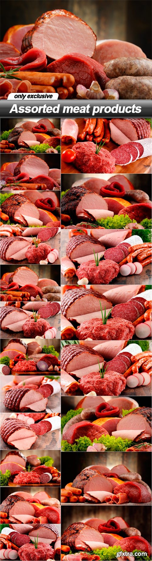 Assorted meat products - 20 UHQ JPEG