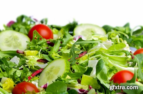 Collection of various salad ingredients fruit vegetables 25 HQ Jpeg