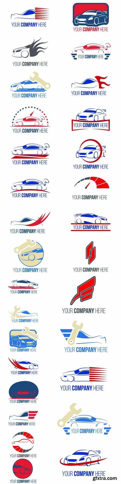 Car race logo icon Vector