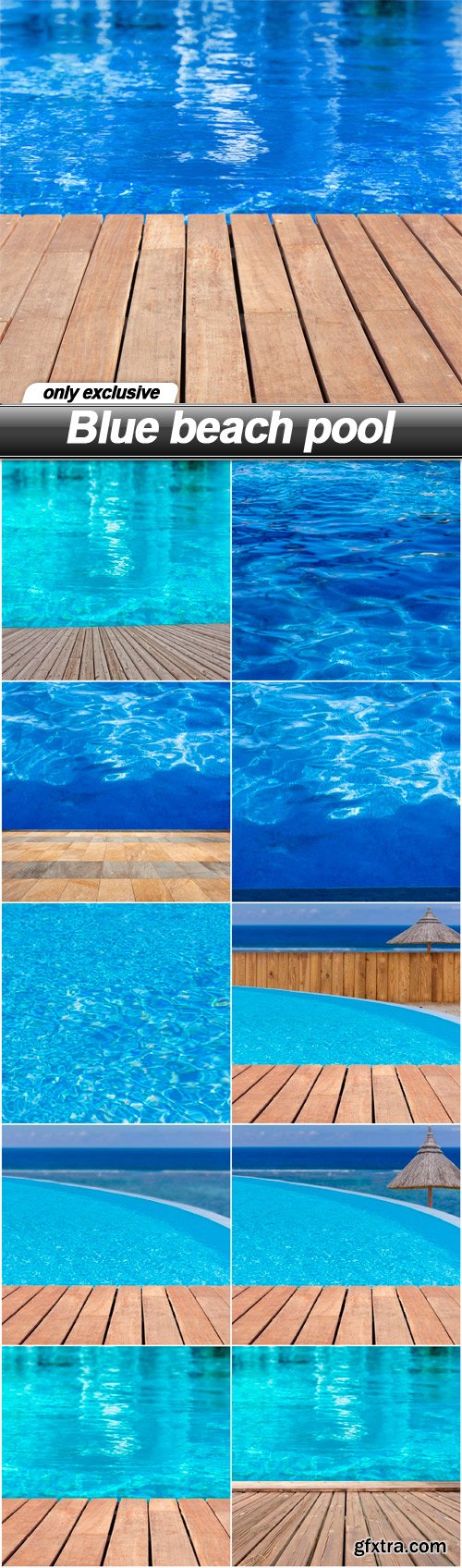 Blue beach pool - 11 EPS