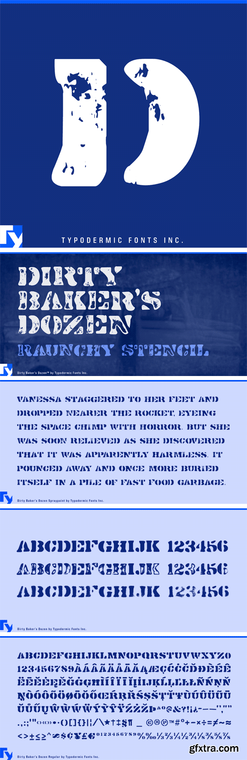 Dirty Bakers Dozen Font