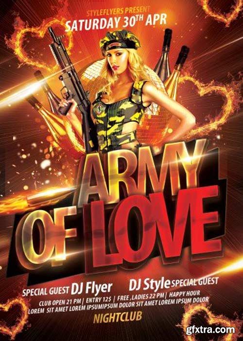 Army of Love PSD Flyer Template