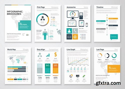 Infographic Brochures for Business Data Visualization - 25xEPS