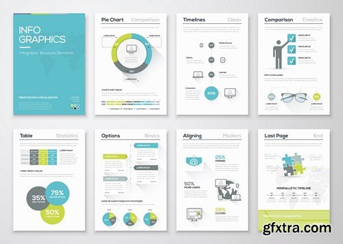 Infographic Brochures for Business Data Visualization - 25xEPS