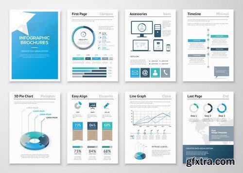 Infographic Brochures for Business Data Visualization - 25xEPS