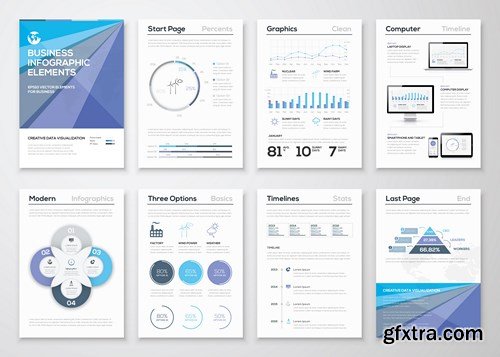 Infographic Brochures for Business Data Visualization - 25xEPS