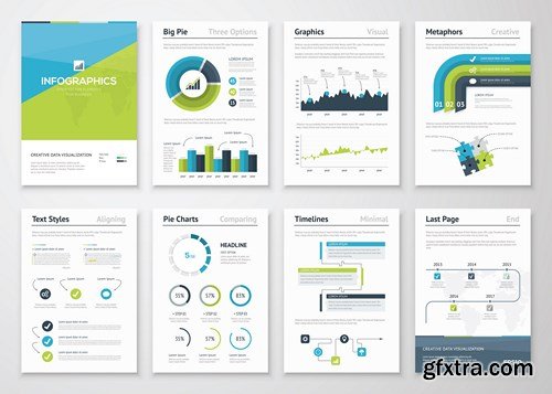 Infographic Brochures for Business Data Visualization - 25xEPS