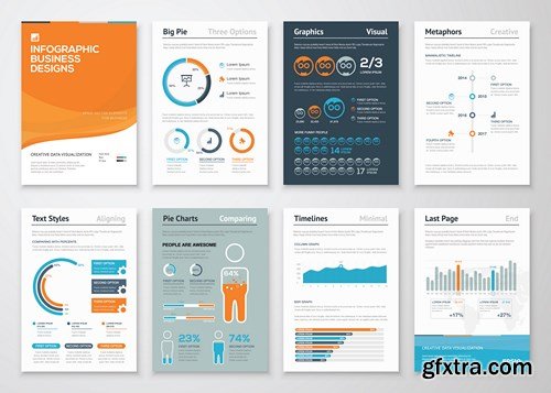 Infographic Brochures for Business Data Visualization - 25xEPS