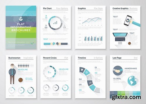 Infographic Brochures for Business Data Visualization - 25xEPS