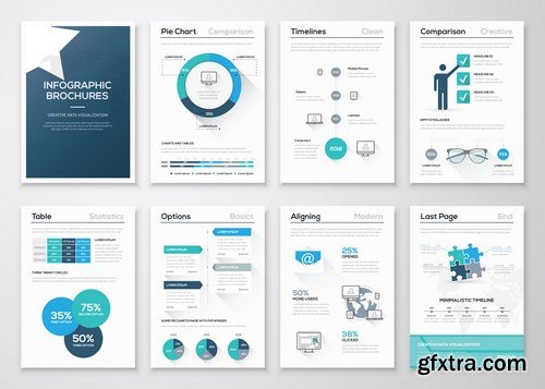 Infographic Brochures for Business Data Visualization - 25xEPS