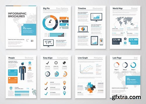 Infographic Brochures for Business Data Visualization - 25xEPS