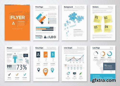 Infographic Brochures for Business Data Visualization - 25xEPS