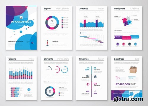 Infographic Brochures for Business Data Visualization - 25xEPS