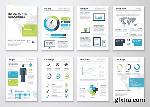 Infographic Brochures for Business Data Visualization - 25xEPS