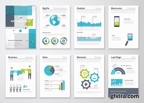 Infographic Brochures for Business Data Visualization - 25xEPS