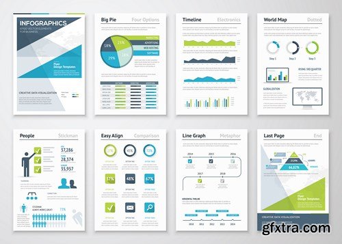 Infographic Brochures for Business Data Visualization - 25xEPS