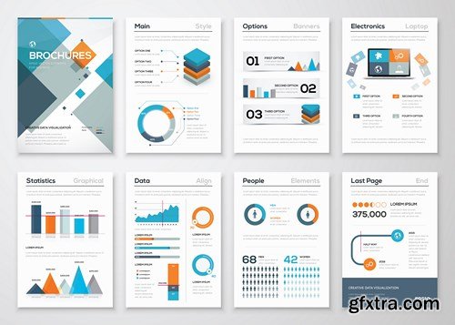 Infographic Brochures for Business Data Visualization - 25xEPS