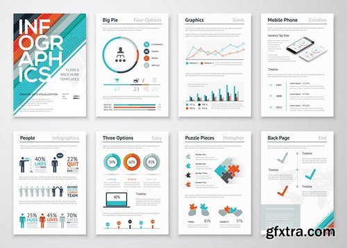 Infographic Brochures for Business Data Visualization - 25xEPS