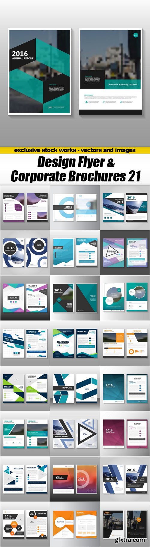 Design Flyer & Corporate Brochures 21 - 25xEPS