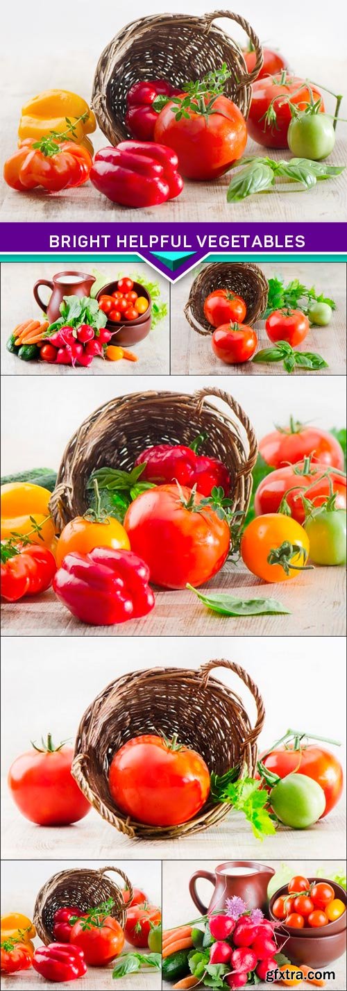 Bright helpful vegetables 6x JPEG