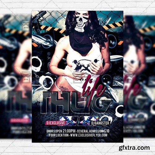 Thug Life – Premium Flyer Template + Facebook Cover