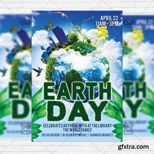 Earth Day – Premium Flyer Template + Facebook Cover