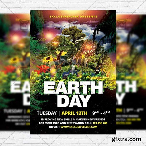 Earth Day Celebration – Club and Party Flyer PSD Template