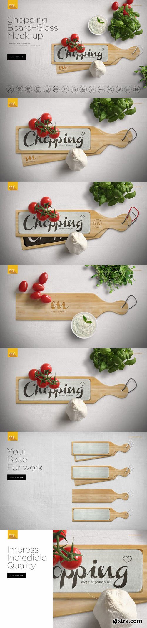 CM - Chopping Board + Glass Mock-up 602706