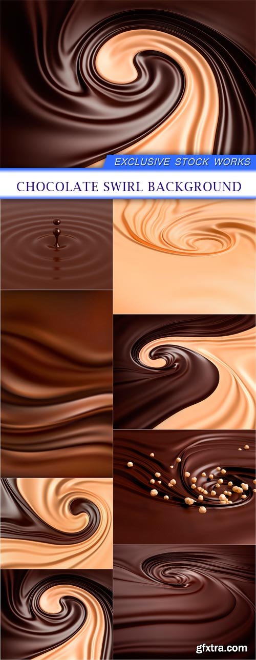 Chocolate swirl background 8X JPEG