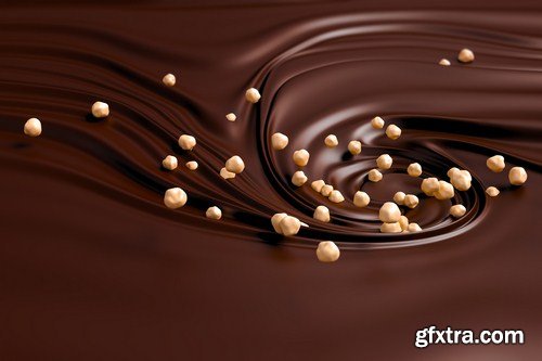 Chocolate swirl background 8X JPEG