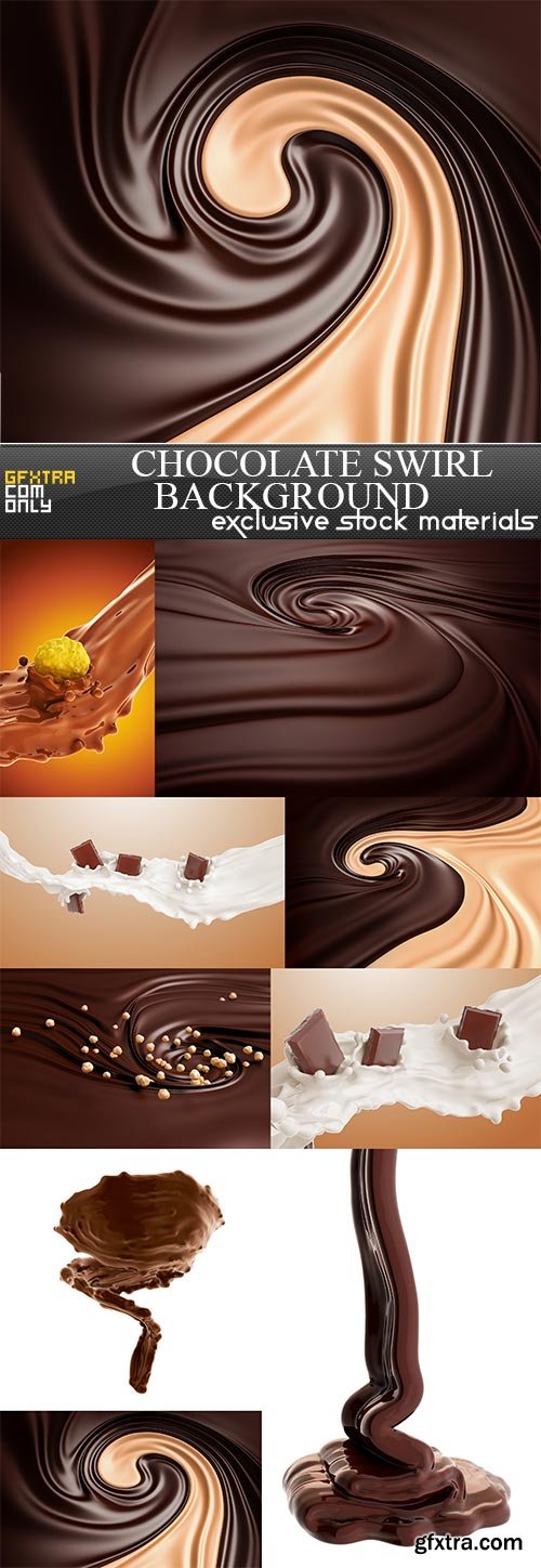 Chocolate swirl background, 9  x  UHQ JPEG