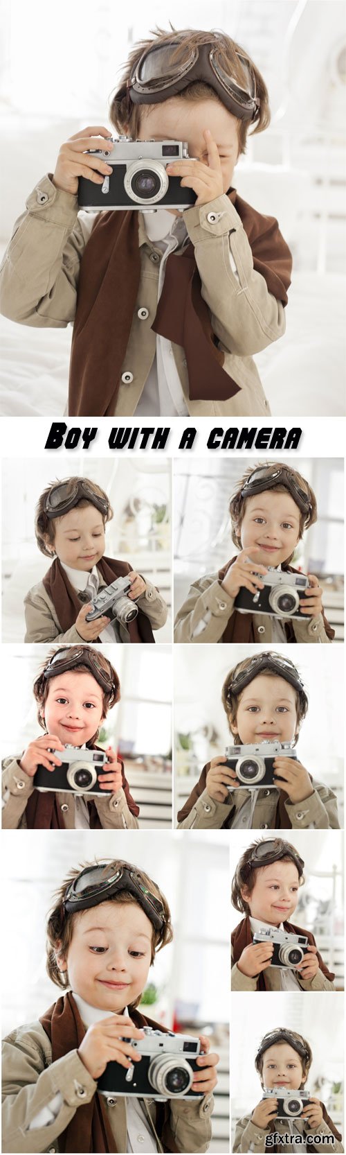 Little boy with a camera