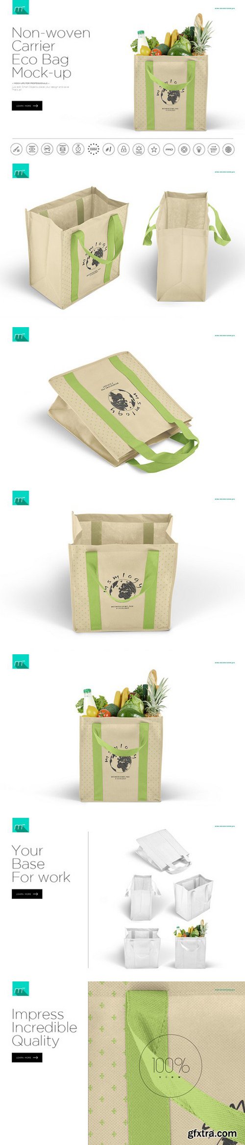 CM - Non-woven Carrier Eco Bag Mock-up 643158