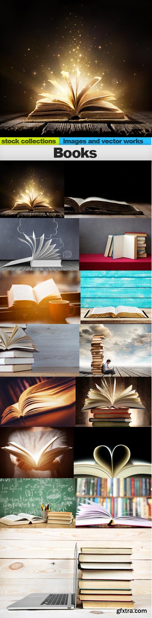 Books, 15 x UHQ JPEG