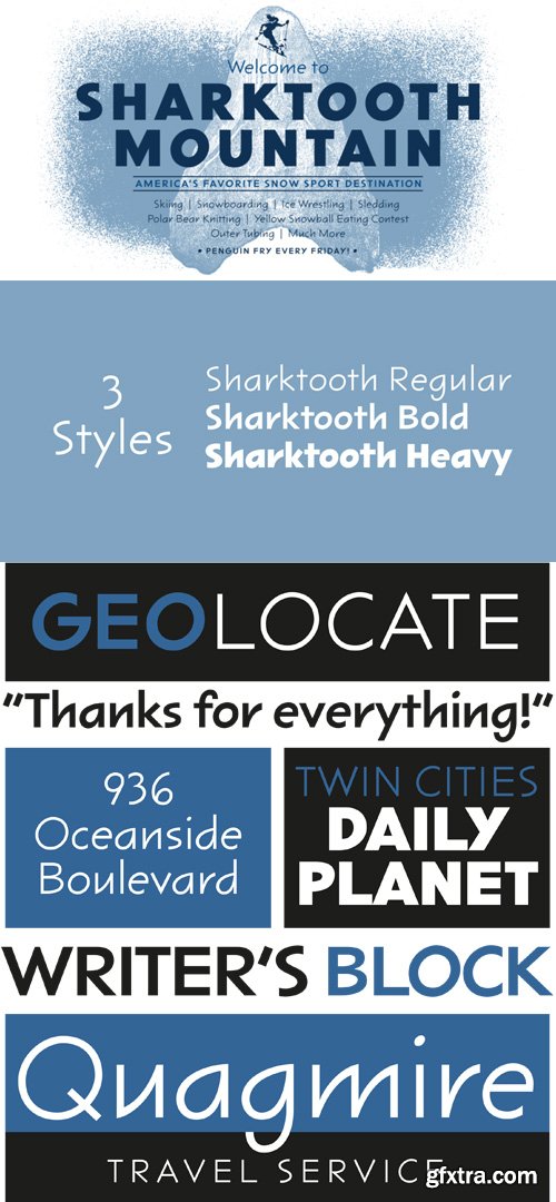 Sharktooth Font Family $59