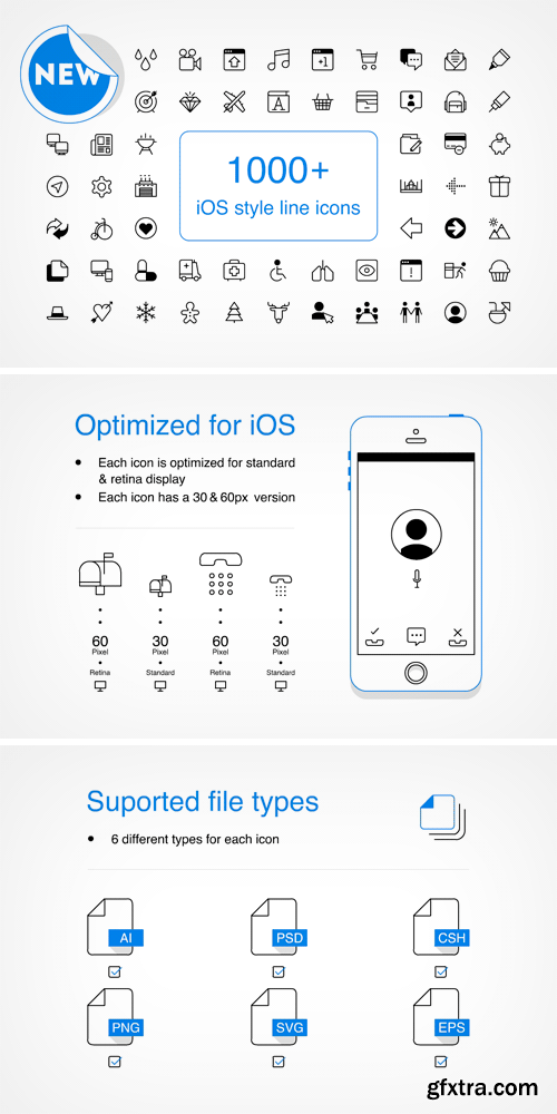 CM 122923 - 1042 iOS Style Line Icons